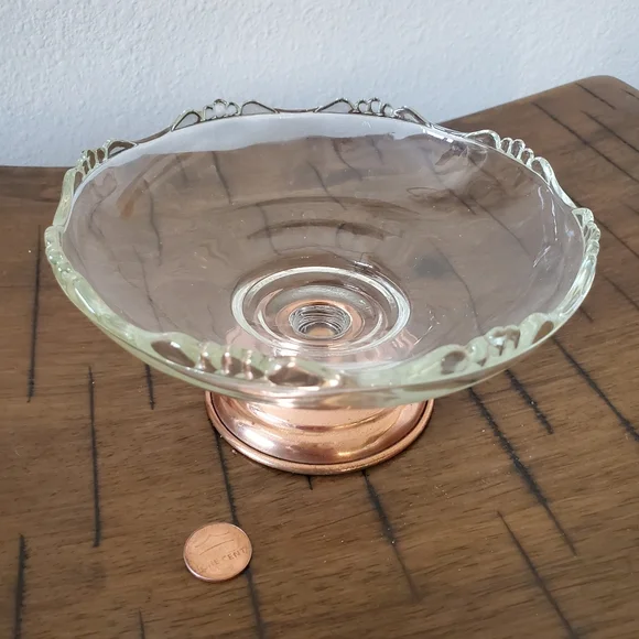 Vintage Princess House Copper Crystal Bowl - Picture 1 of 4